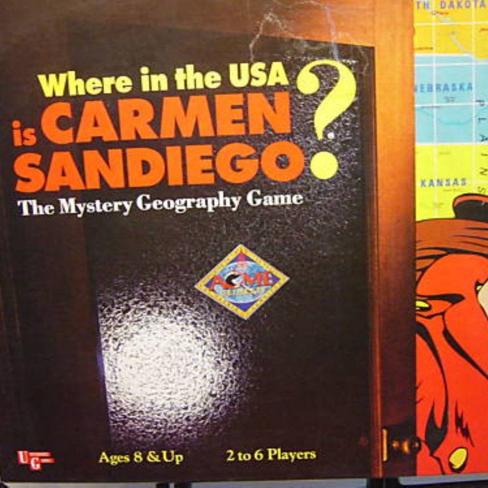 Where in the USA is Carmen Sandiego 1st Ed. Mystery Geography Board Game SEALED